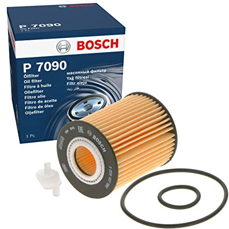 Bosch P7090 Car Oil Filter - Separates Soot and Metal Particles from Engine Oil - Provides Reliable Engine Lubrication