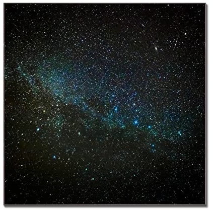 banjado Glas Magnettafel (60 x 40cm) - Magnetwand Glas - Magnetpinnwand als Memoboard - Pinnwand Magnettafel Küche, Büro, Kinderzimmer - Nachthimmel