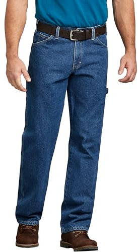 Dickies, Herren, Denim-Utility-Jeans, legere Passform, STONEWASHED INDIGOBLAU, 40W / 34L