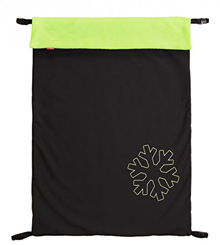 ByBoom - Softshell Decke 70x100 cm Thermo Aktiv; Funktions-/Universal-/Outdoor-Babydecke für Kinderwagen, Buggy, Jogger, Farbe:Schwarz/Limette