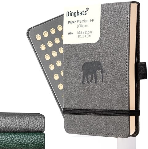 Dingbats* - Taccuino Tascabile Reporter A6 A Righe Di Fauna Selvatica - Copertina Rigida in Pelle PU - Portapenne, Segnalibro, Chiusura Elastico