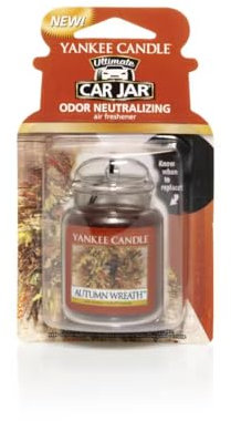 Yankee Candle Autumn Wreath Car Jar Ultimate Air Freshener, Food & Spice Scent
