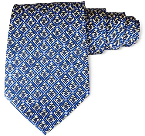 Corbata 100% seda con emblema masónico