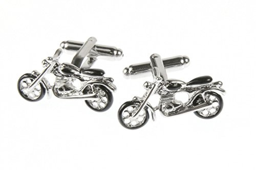 Miniblings moto Boutons de manchette Miniblings + Box biker Motocross Enduro - Bijoux hommes Boutons de manchette boutons de chemise I boîte en bois inclus