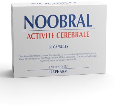 Laboratoires Ilapharm - Noobral- Une Aide Naturelle Pour Une Memoire Fidele Et Un Esprit Vif - 60 Capsules