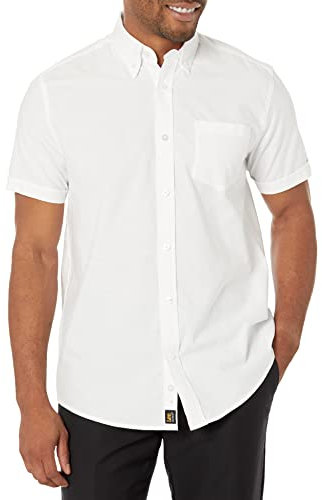 Lee Uniforms Men's Short Sleeve Oxford Shirt, White(), M