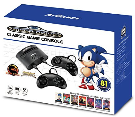 Sega Mega Drive Classic Game Console Consola giochi+ 80 Giochi + Slot per Cartucce