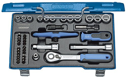 GEDORE Steckschlüssel-Satz 3/8 Zoll, 40-teilig IN-IS-PH-PZ-TX-XZN, 1 Stück, D 30 KMU-20
