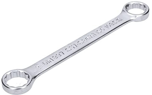 SW-Stahl 01311L Doppelringschlüssel 17 x 19 mm flach I gerade Ausführung I 12-kant I Ringschraubenschlüssel I Doppel-Schraubenschlüssel I Ringschlüssel
