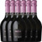 VINELLO 6er Weinpaket Italien - Motivo Rosé extra dry - Borgo Molino mit VINELLO.weinausgießer | 6 x 0,75 Liter