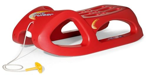 RollyToys Snow Cruiser (ab 3 Jahren, Farbe Rot, sehr Stabil, mit Stahlschienen, Schlitten, Rutscher) 200122