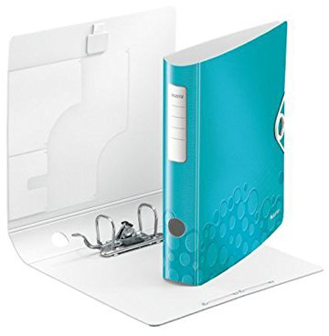 Leitz Qualitätsordner 180° Active WOW A4 (breit 3er Pack, eisblau metallic)