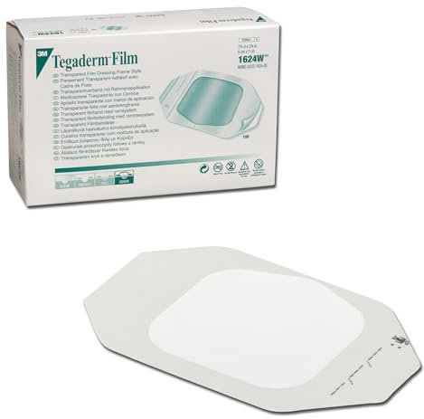 3M - Tegaderm pansement transparent et imperméable, stérile, 6x7cm, paquet de 100, 34900