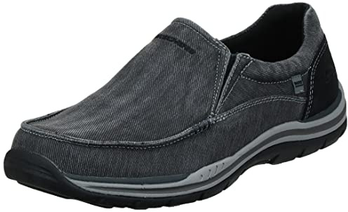 Skechers USA Men's Expected Avillo Relaxed-Fit Slip-On Loafer,Black,13 EW US