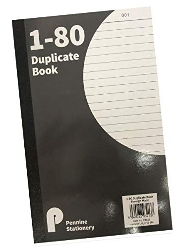 Full Size A5 Duplicate Book Numbered Cash 1 - 80 Pages Pad Copy Write Record