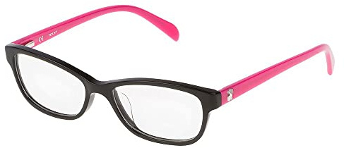Tous S0350806 Montura de Gafas VTK523490700 para Infantiles, Negro, 49 mm