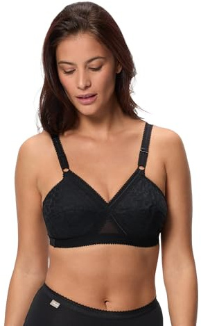 Playtex Soutien-Gorge Sans Armatures Cœur Croisé Classique Femme x1, Noir, 115D