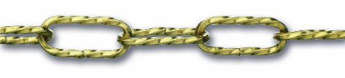 Chapuis LVBL18 Cadena para lámpara - Alambre de acero retorcido con acabado de latón - 10 kg - Diámetro 2,2 mm - Largo 1,5 m