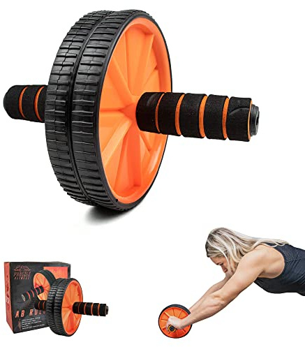 Phoenix Fitness Ab Roller for Abdominal Training - Fitness Exercise Abs Roller Wheel for Home and Gym - Foam Grip Handles for Ab Core Workout