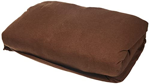 SUMG Farbenfrohes Jersey Spannbettlaken Spannbetttuch Bettlaken aus hautsympathischer 100% Baumwolle (Schokobraun / Dunkelbraun, 200 x 220 cm Wasserbetten, Boxspringbetten )