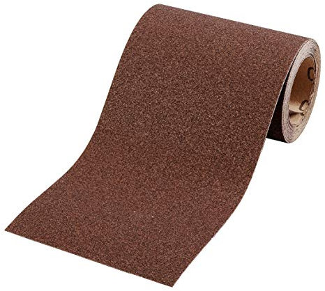 kwb Rouleau abrasif 5 m x 115 mm en corindon de grain 60, encollage de résine synthétique de haute qualité et support papier renforcé pour le ponçage grossier du bois et du métal