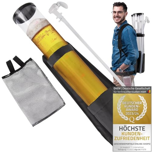 GOODS+GADGETS Der Kulthit - Einzel Bierrucksack Doppel Bier Rucksack Biergiraffe Getränkerucksack 1 x 3 Liter Kapazität