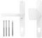 Türgriff/Türdrücker/Türklinke/Drückergarnitur 92mm (Schildbreite 32mm) - weiß - mit Knauf