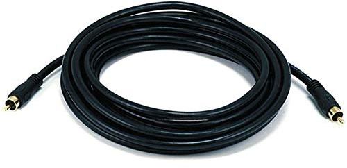 Monoprice 15ft Coaxial Audio/Video RCA Cable M/M RG59U 75ohm (for S/PDIF, Digital Coax, Subwoofer & Composite Video)