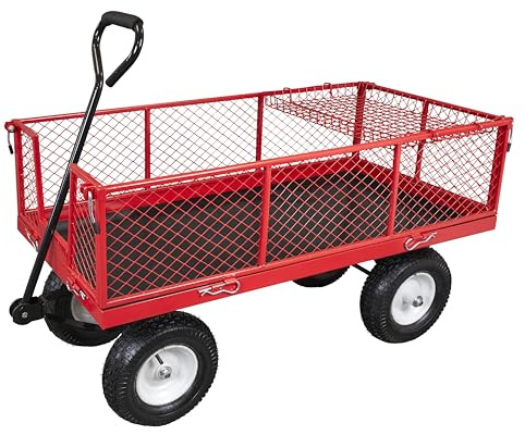 Sealey Cst806 Platform Truck With Sides Pneumatic Tyres 450Kg Capacity