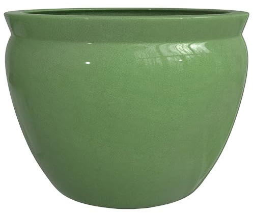 Red Lantern 14 Celadon Porcelain Fishbowl Planter