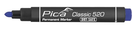 Pica Classic 520 - Marcador permanente (punta tipo bala) color azul