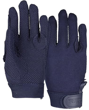 Shires Newbury Childs Kids Cotton Gloves - Navy Blue: Large