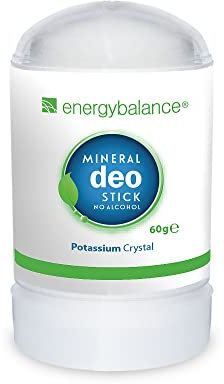 EnergyBalance Deo Kristall Stick - Damen, Herren - ohne Aluminiumchloride, Duftneutral, keine Tierversuche - Qualität aus der Schweiz - 60 g