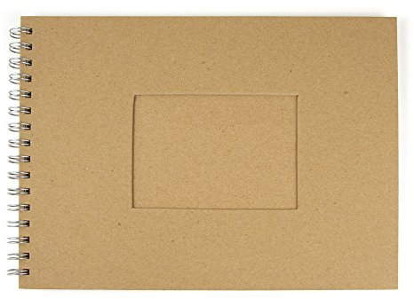 Rayher 8161000 Album, mit Passepartoutstanzung, QF, Rechteck, DIN A4, 30 Blatt, 190 g/m2