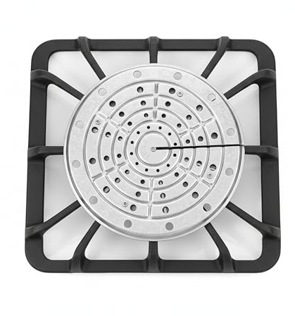 Lavatelli TUKA Värmeplatta värmediffusor spisar besparingar och bättre matlagning stål grå flamfördelare ugn för hem gasgrill 16 cm diameter, metall, 16 cm