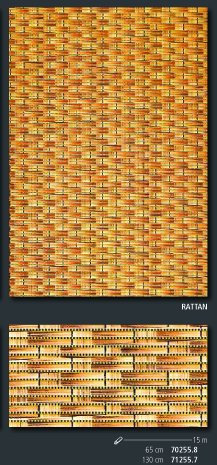 Friedola Bodenbelag Sympa Nova Premium Weichschaum Badematte Matte Rattan 130 breit Meterware