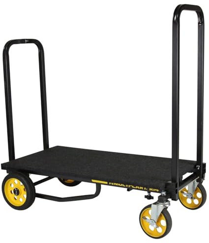 Rock N Roller Sperrholzplatte für Audio Racks (Teppich bezogen, klappbar, passend für R14 und R18, max. 147 cm x 46 cm), Schwarz