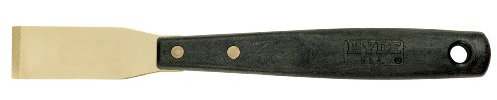 Hyde 12040 Brass Long-Handle Chisel Scraper, 1-5/16-inch Stiff