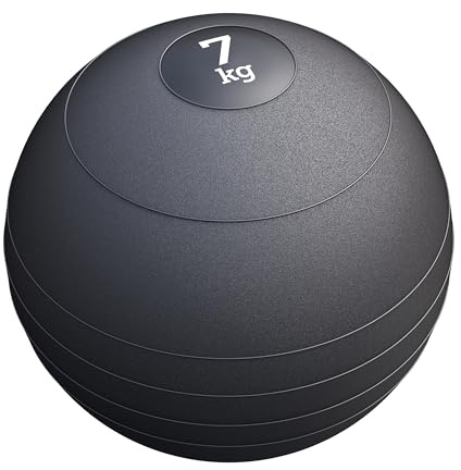 Gorilla Sports® Slam Ball - Peso a Scelta 3/5/7/10/15/20 kg, set di 15, 25, 60 kg, Antirimbalzo, Riempita di Sabbia/Aria, Gommato - Palla Medica, Medicine Ball, Palestra