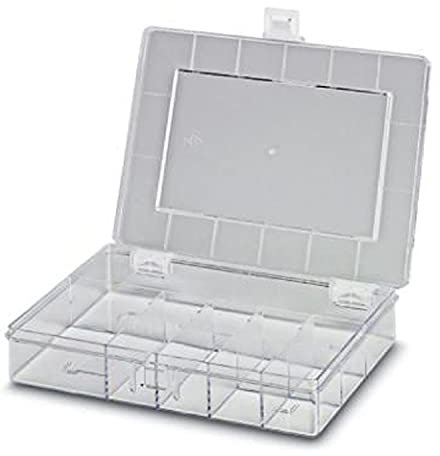 PHOENIX CONTACT SORTI 3/8 Sortimentkasten, 8 Fächer, Transparent, 250mm x 170mm x 46mm