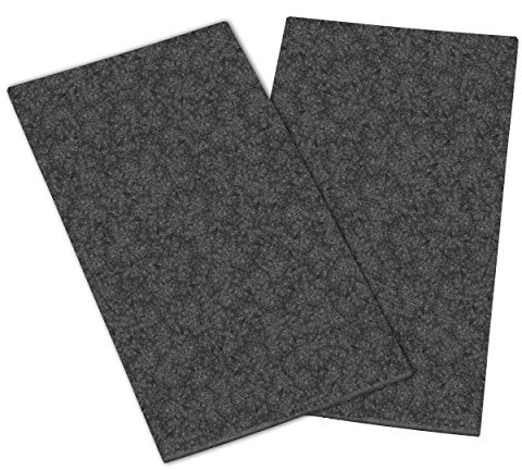 2x haggiy Filzzuschnitt - Bastelfilz ohne Kleber - 5,0 mm stark, grau, DIN A4 (210 x 297 mm)