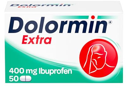 Dolormin Extra – Schnelle Hilfe bei Schmerzen – wie Kopf-, Zahn- und Regelschmerzen – mit Ibuprofen-Lysin – 50 Stück