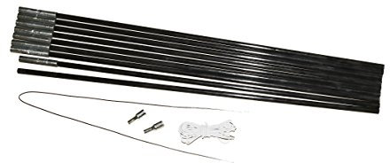 Relags Fiberglaszeltstange, Schwarz, One Size