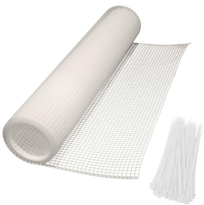 Cardinal Gates DSHD15 Heavy-Duty Outdoor Deck Netting - Plastic Balcony Netting for Pets & Kids - 15ft X 3ft Banister Safety Net - Apartment Railing Screen Guard - Cat Net - Made in USA – Natural