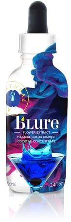 Wild Hibiscus B’Lure Butterfly Pea Flower Extract | 3.4 fl oz (100 ml) | Natural Blue Botanical Extract | Magical Color-Changing Cocktail & Culinary Concentrate