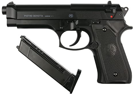 Beretta Airsoft Pistole MOD. 92 FS HME, Federdruck Waffe mit 0,5 Joule, inkl. 100 x 6 mm BB Soft-Air Kugeln, Heavy Metal Energy