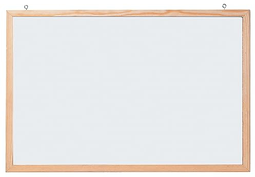 FRANKEN Whiteboard, magnetisch und beschreibbar, Schreibtafel Memoboard, lackierte Stahl-Oberfläche, mit Holzrahmen, Magnettafel zur Wandbefestigung, Weiß, 40 x 30 cm, CC-MM3040 E