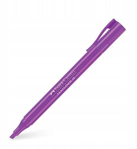 Faber-Castell 157736 – Textmarkör Textliner 38, i pennform med klämma, violett