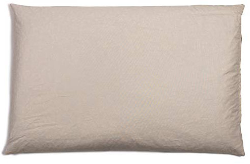 GIRAFFENLAND Bio Hirsekissen 40x60cm Kopfkissen, Bio-Perkal + Bio Füllung | ungefärbt und ungebleicht | Kissen mit Bio-Hirseschalen + zus. Inlett