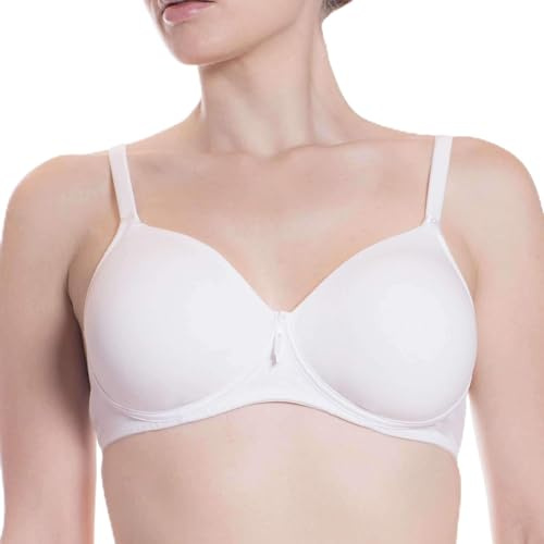 BELSENO LEPEL Reggiseno Senza Ferretto Cotone,Senza Cuciture Coppa c (5, Bianco)